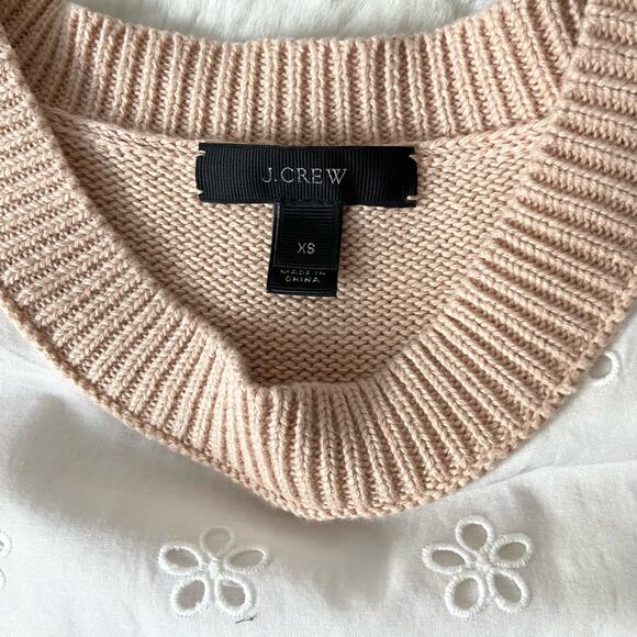 J. Crew Eyelet Short Sleeve Sweater/Top Size XS - Picture 4 of 5